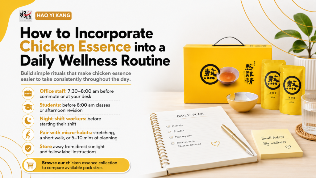 Incorporating chicken essence into wellness