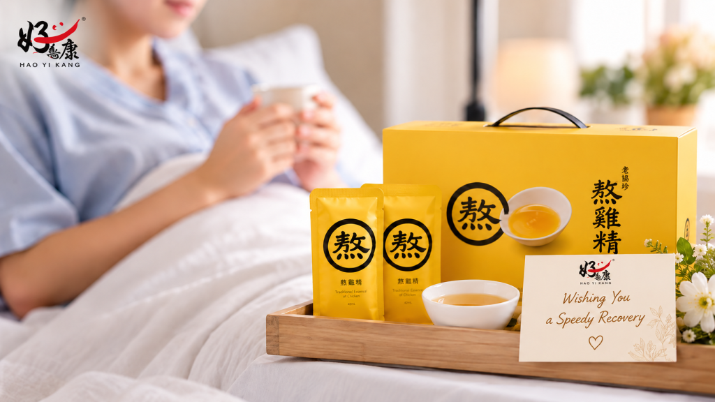 Get well soon wellness gift in Singapore with chicken essence and recovery care items