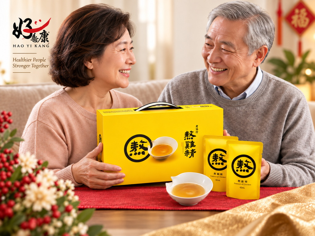 Wellness gift for parents in Singapore featuring Hao Yi Kang chicken essence