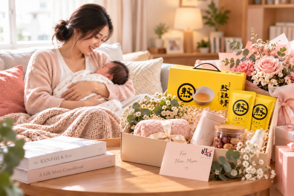 practical gift ideas for a new mum in Singapore with a postpartum care package