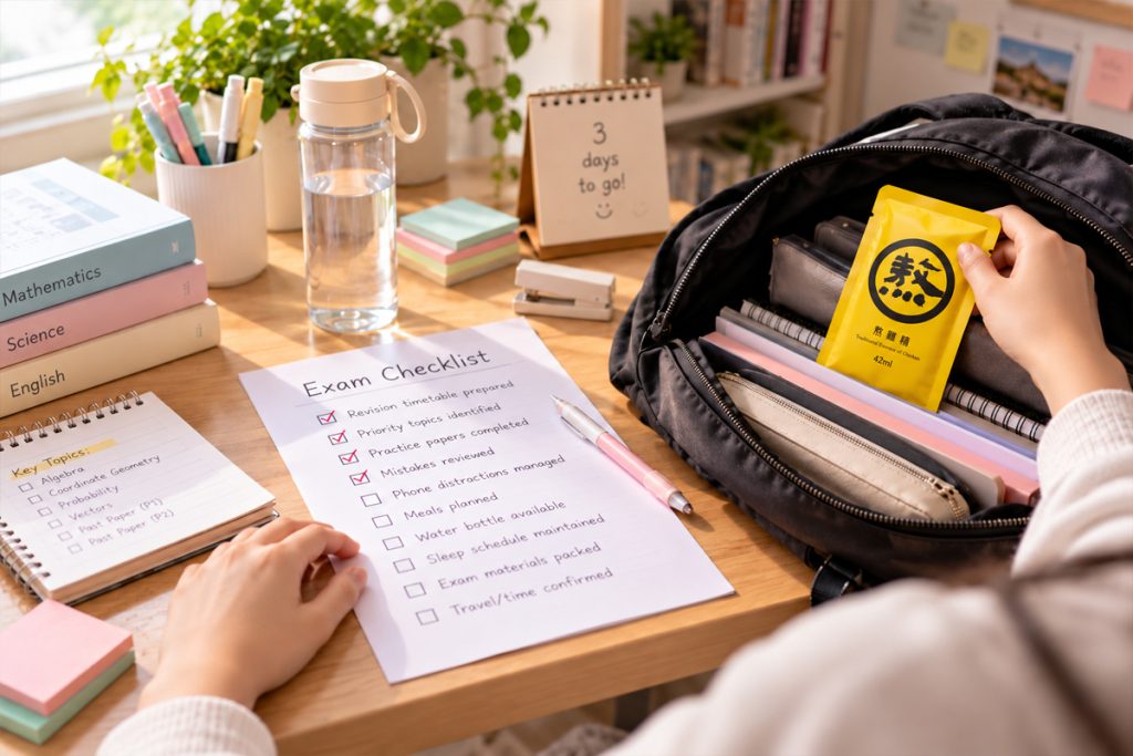 Seven day exam preparation checklist for students